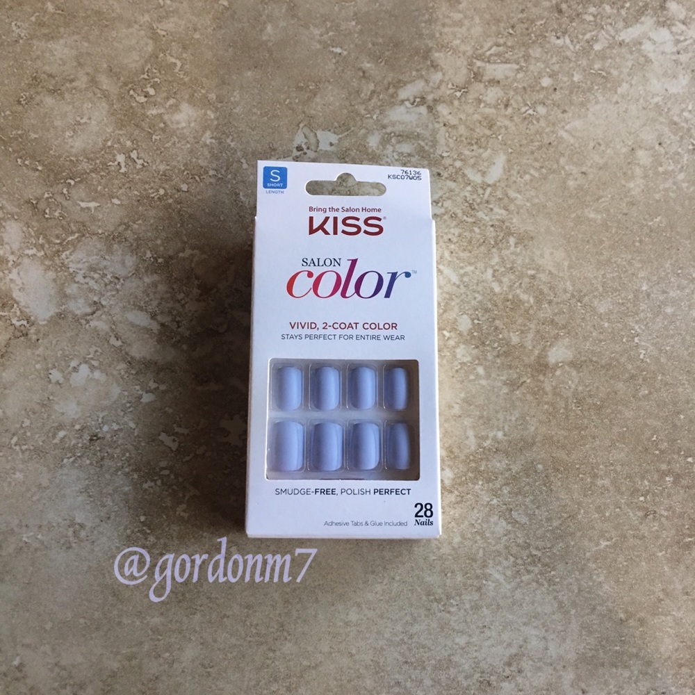 NEW KISS Salon Color Matte Lavender Press-on Nails